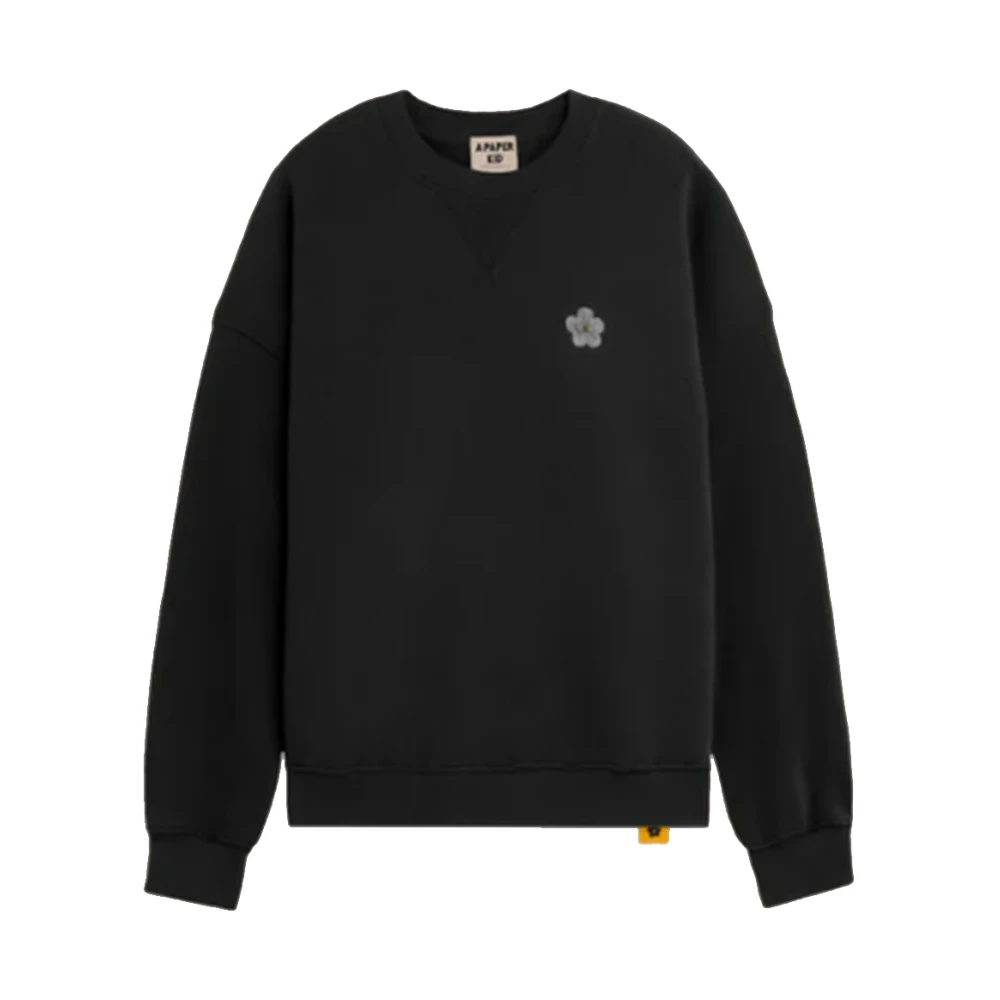A Paper Kid Gedrukte Sweater in Zwart Black Heren