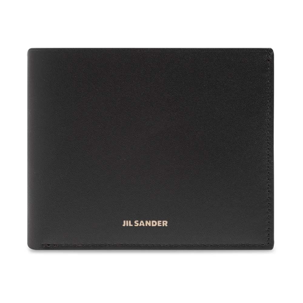 Jil Sander Opvouwbare portemonnee met logo Black Heren