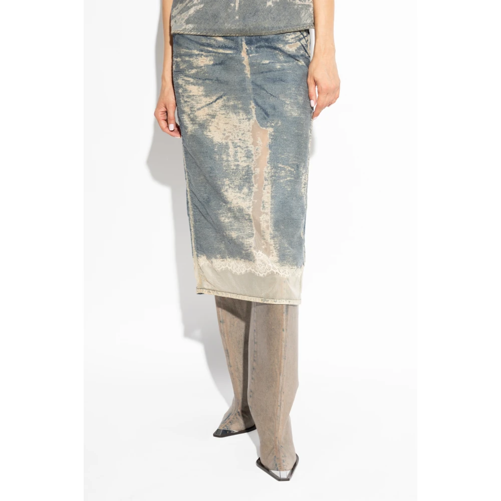 Diesel Rok De-Pra-Fsf Blue Dames