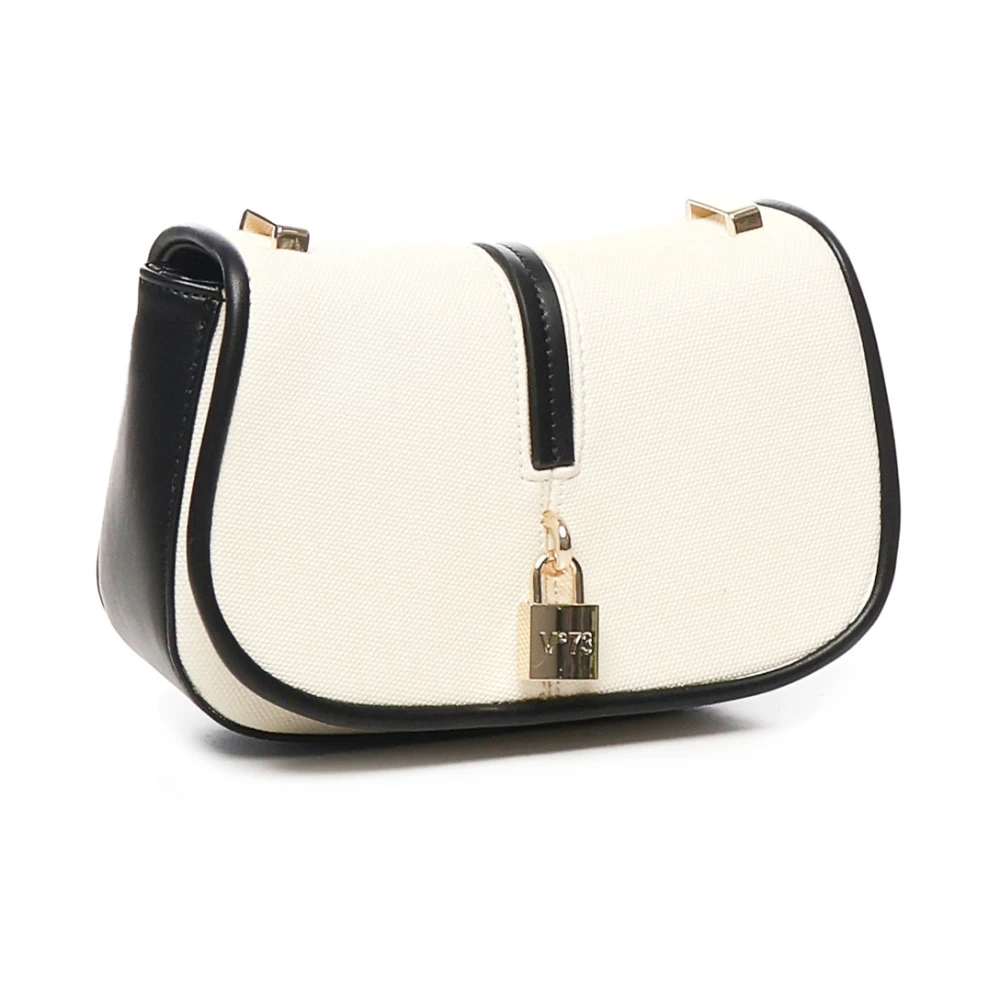 V73 Witte Crossbody Tas met Hangslot Sluiting White Dames