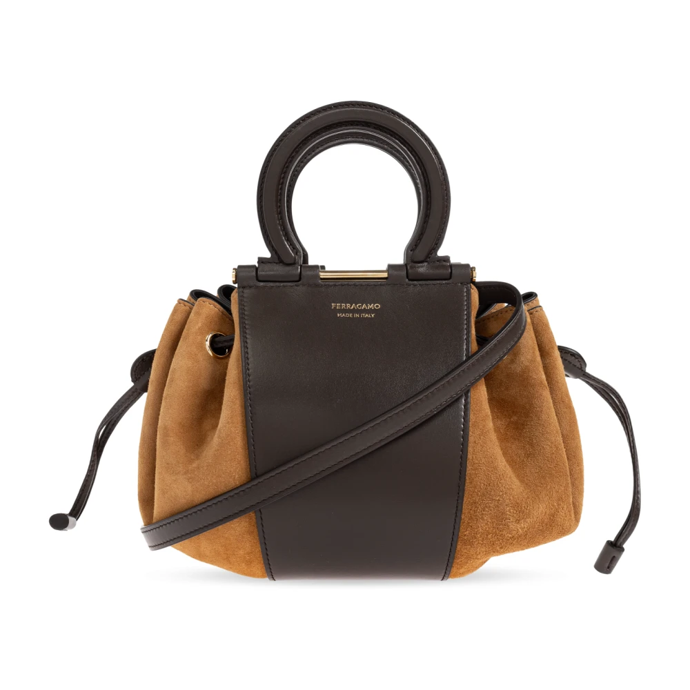 Ferragamo Women's Brown Gancio Handbag - Handbags - One Size - Bags