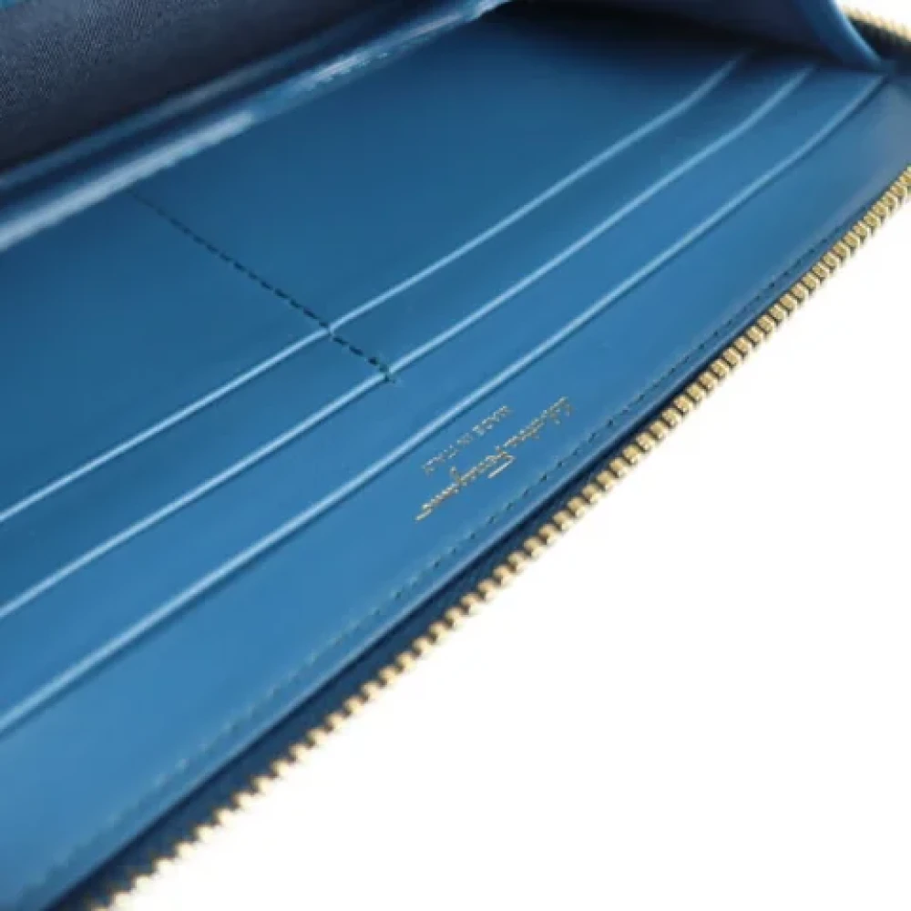 Salvatore Ferragamo Pre-owned Leather wallets Blue Dames
