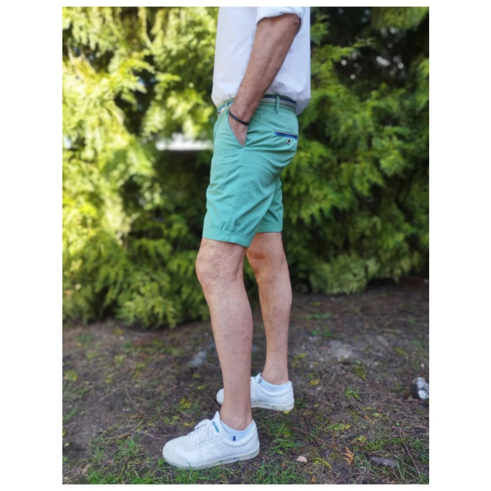 Mason's Stijlvolle Chino Bermuda Shorts Green Heren