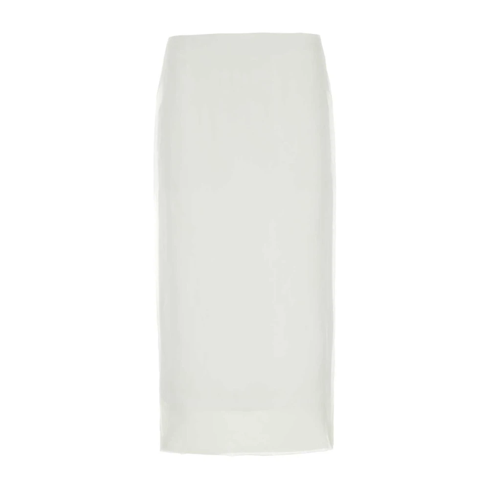 SPORTMAX Elegante Witte Zijden Rok White Dames