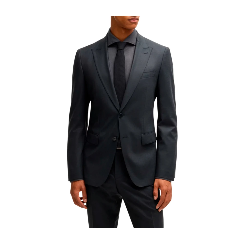 Boss Slim Fit Single-Breasted Pak Black Heren