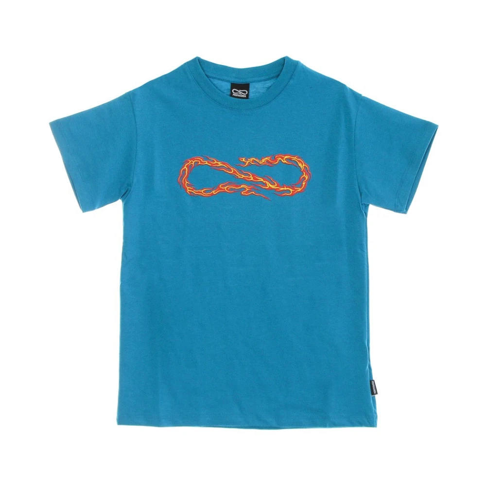 Propaganda Flame Logo Tee Turquoise T-Shirt Blue Heren