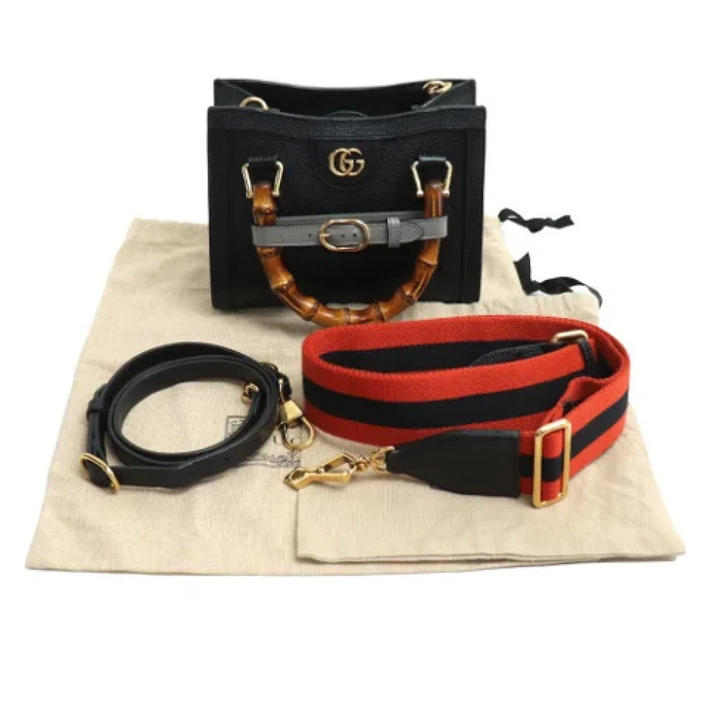 Gucci Vintage Pre-owned Leather gucci-bags Black Dames
