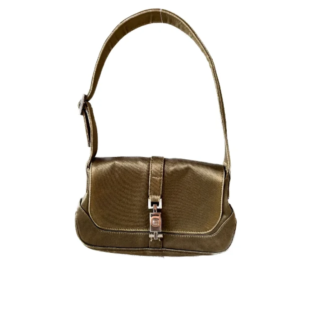 Gucci Vintage Pre-owned Satin gucci-bags Green Dames