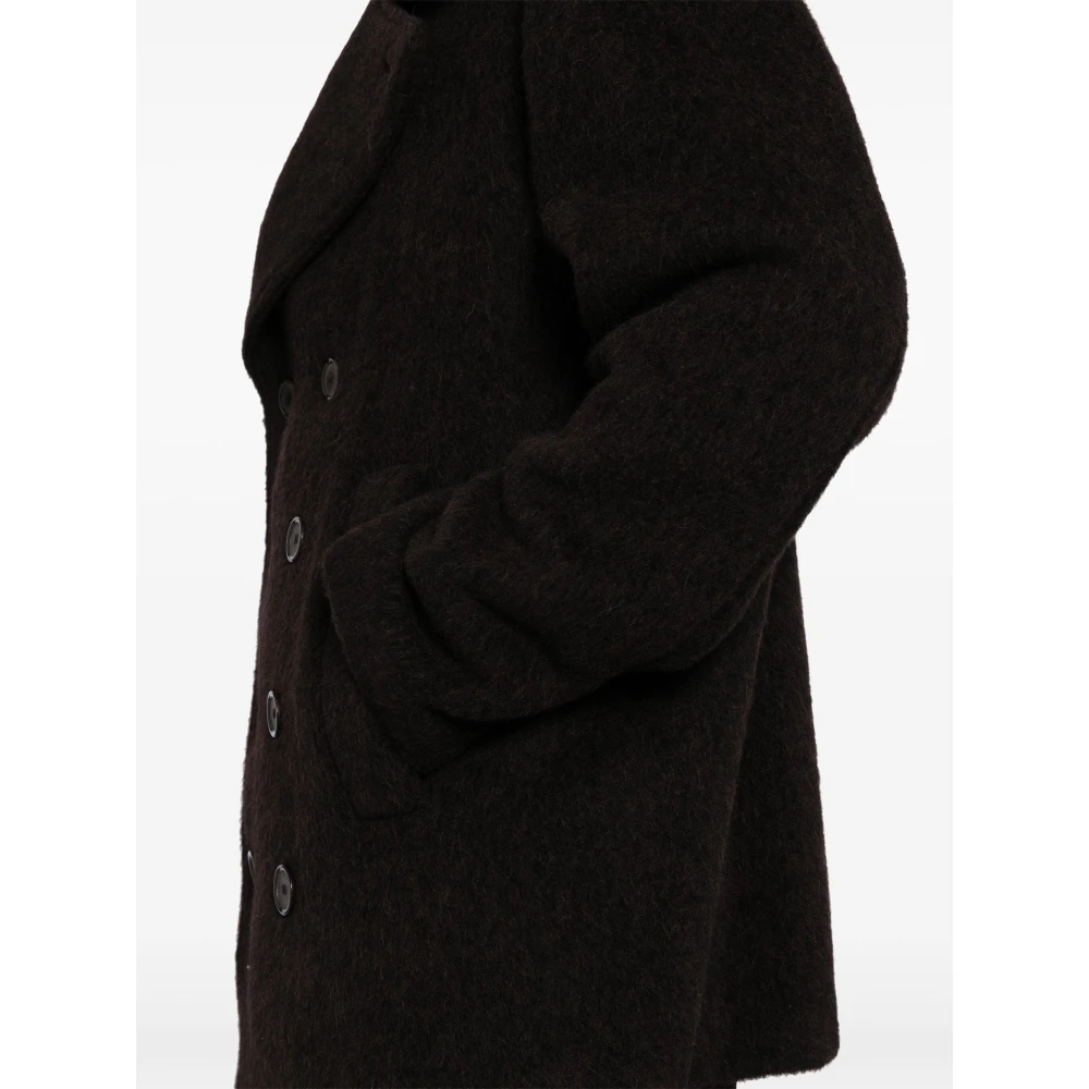 Dolce & Gabbana Bruine Pea Coat voor Mannen Brown Heren