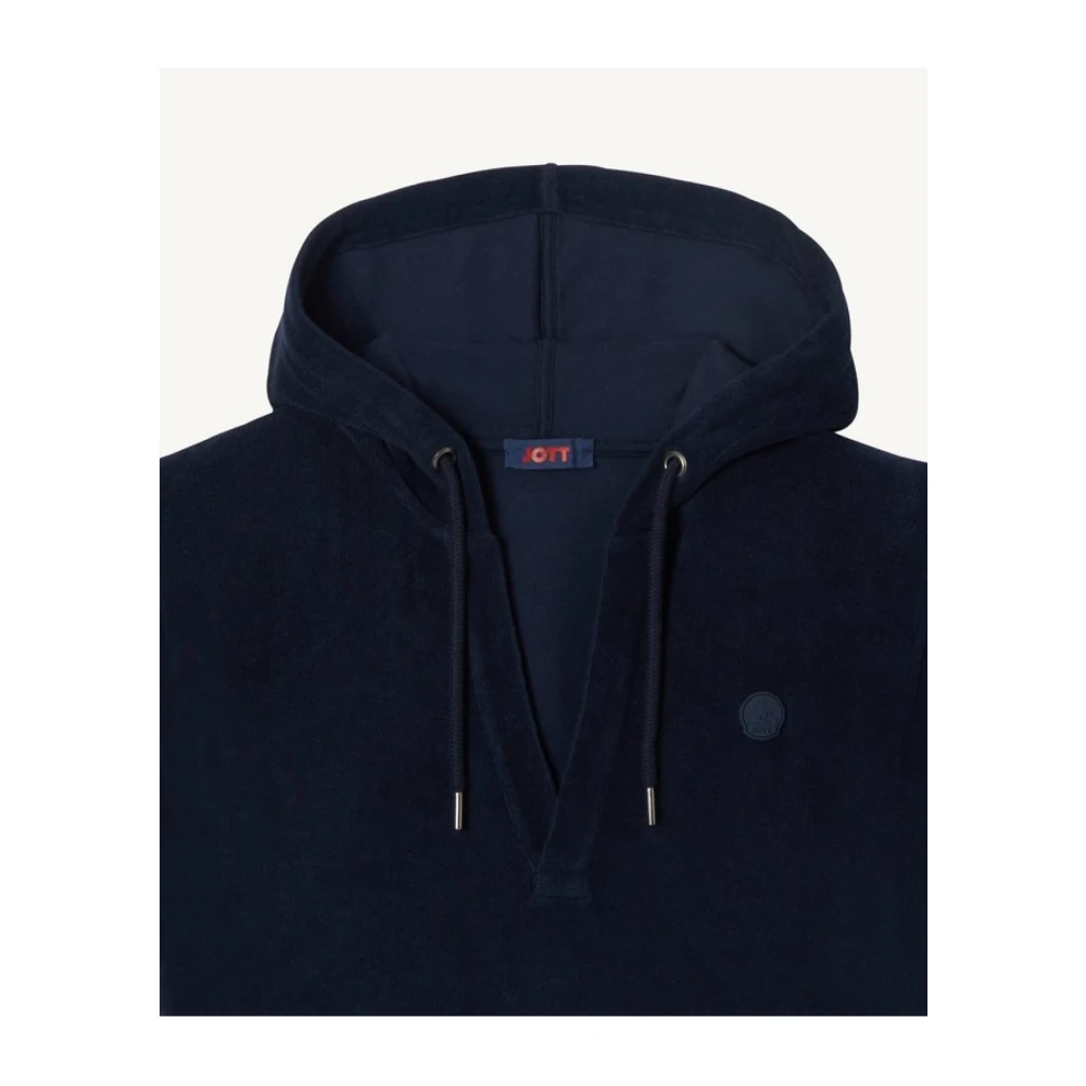 Jott Badjas met capuchon van badstof Blauw Blue Dames