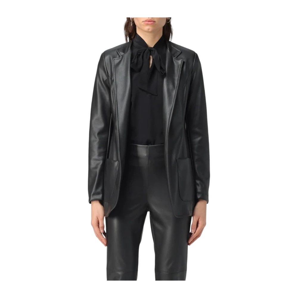 Kaos Damesjas Pi1Le013 Synthetische Stijl Black Dames