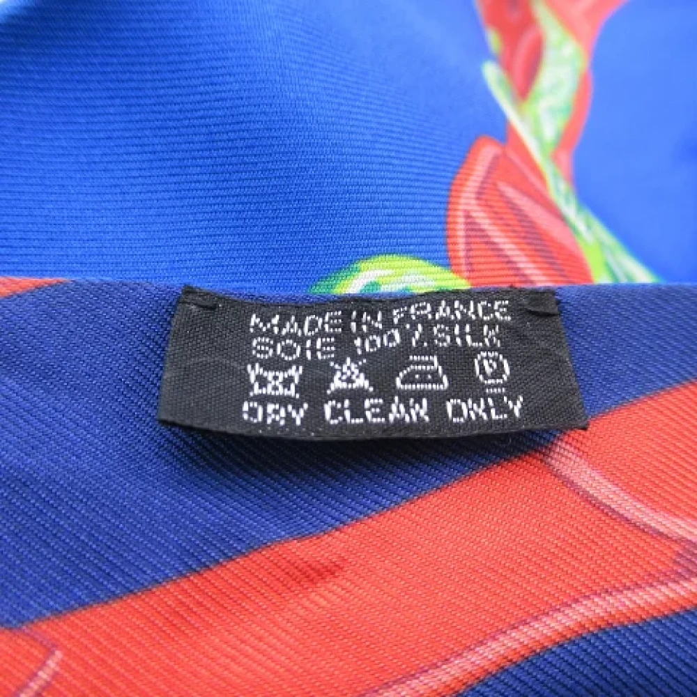 Hermès Vintage Pre-owned Canvas scarves Blue Dames