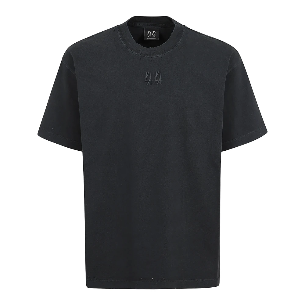 44 Label Group Zwart Katoenen Crew Neck T-Shirt Black Heren
