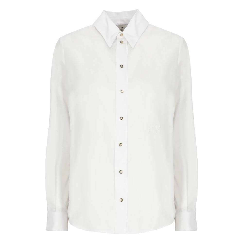 Elisabetta Franchi White Double Collar Shirt - Female - Shirts - L - Blouses & Shirts