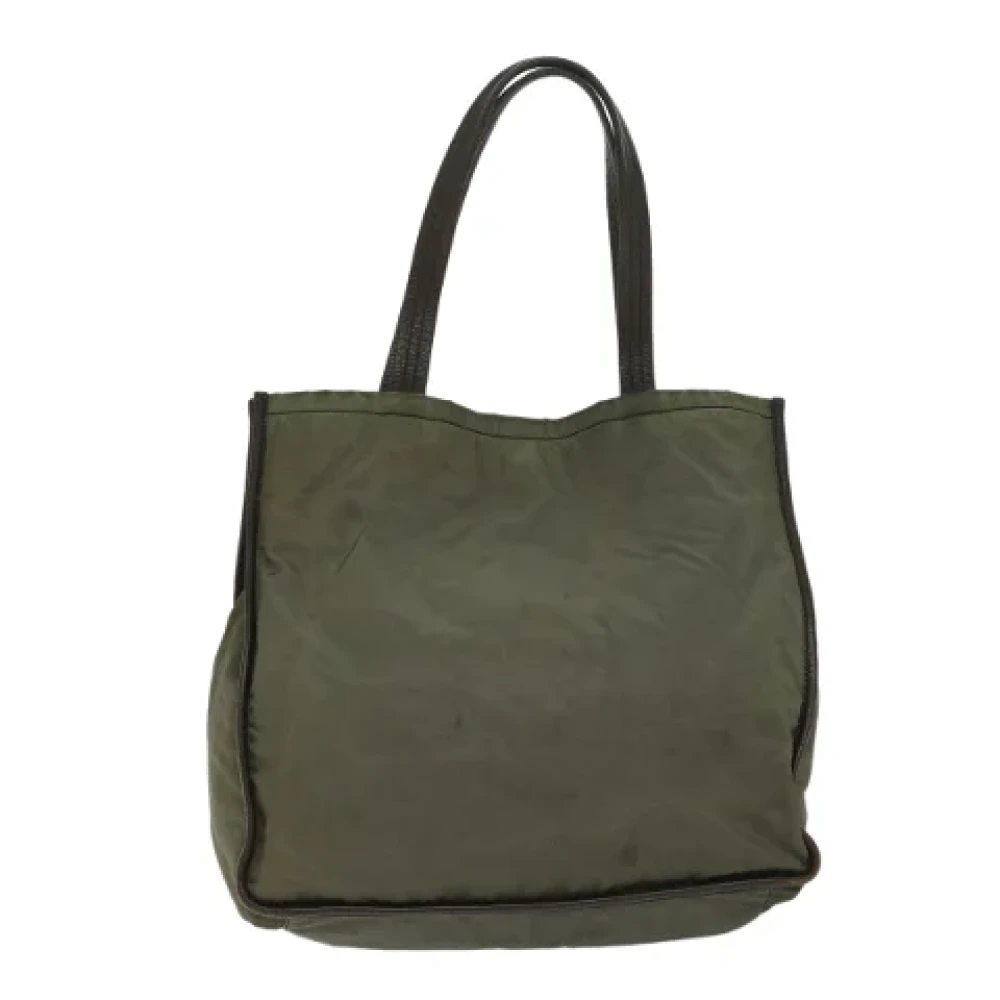 Prada Vintage Pre-owned Nylon totes Green Dames