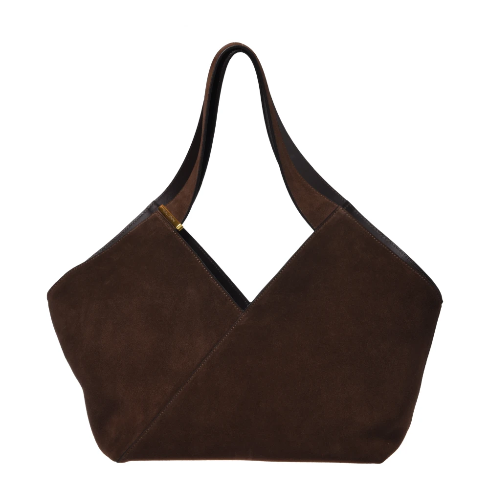 Baldinini Women's Brown Shopping Bags, One Size, Suede Shoulder Bag