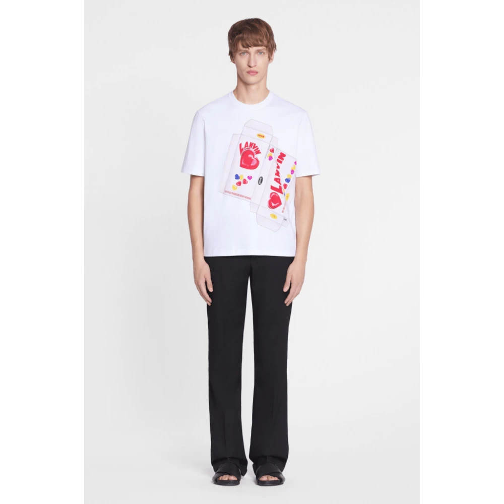 Lanvin Snoep Print T-shirt White Heren