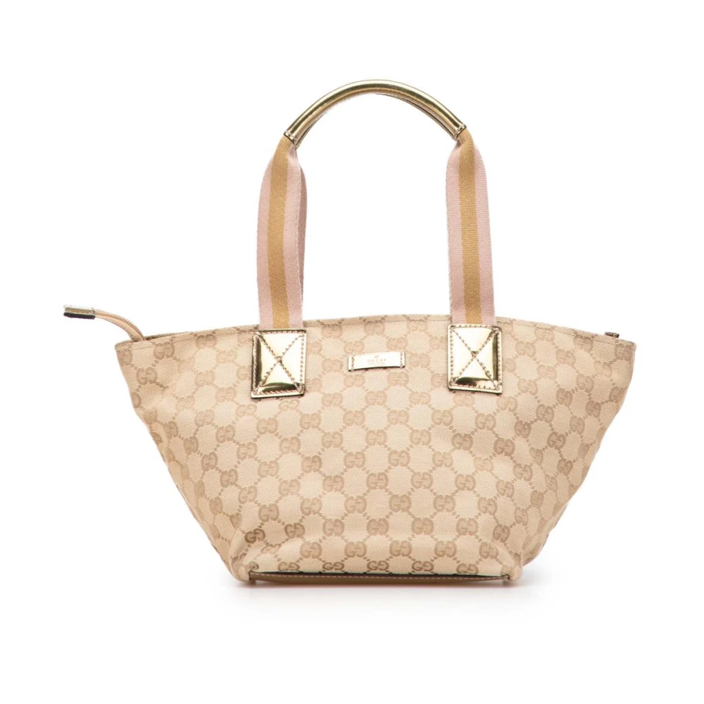 Gucci Vintage Women's Brown Pre-Owned Signature Canvas Tote Bag