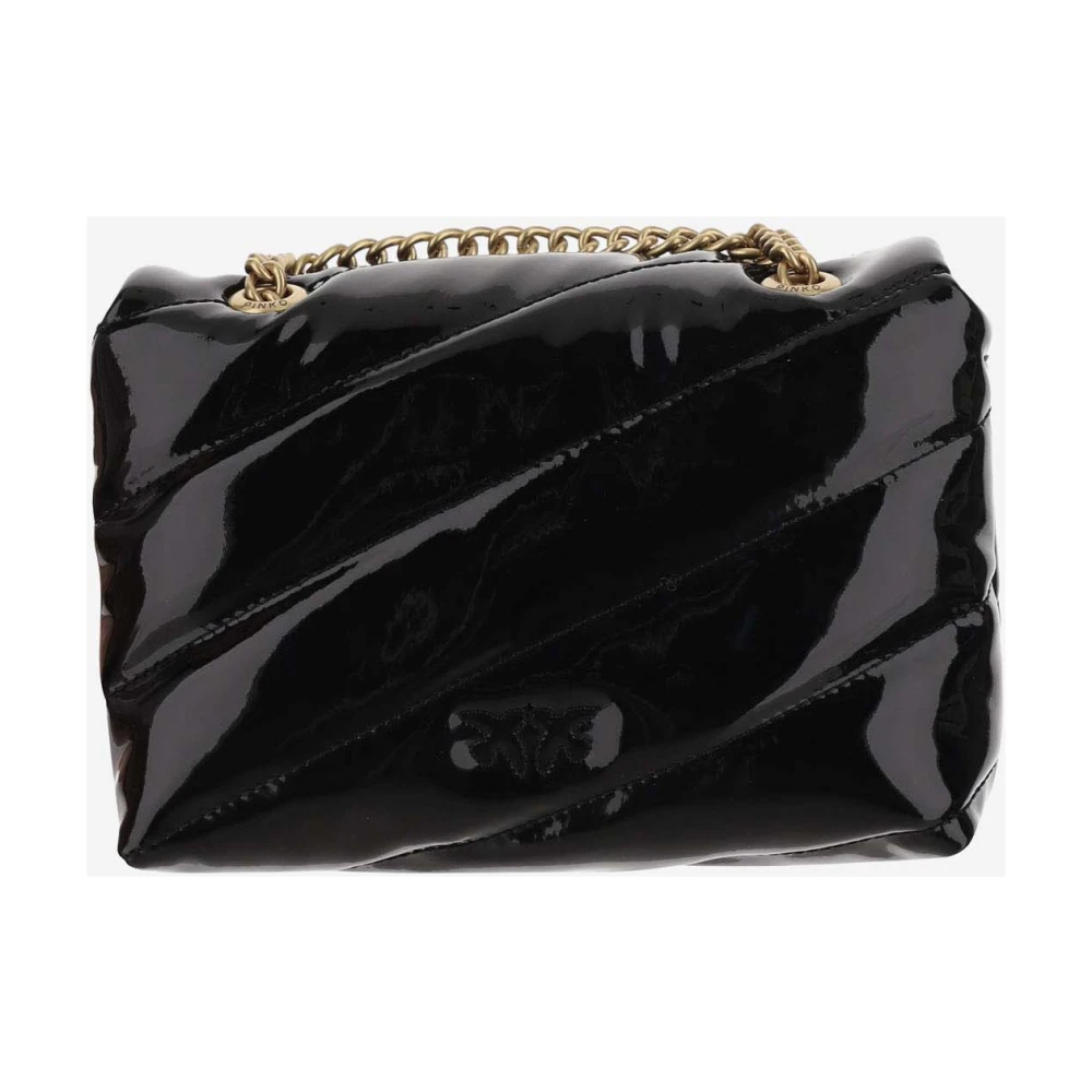 pinko Gewatteerde Love Birds Schoudertas Zwart Black Dames