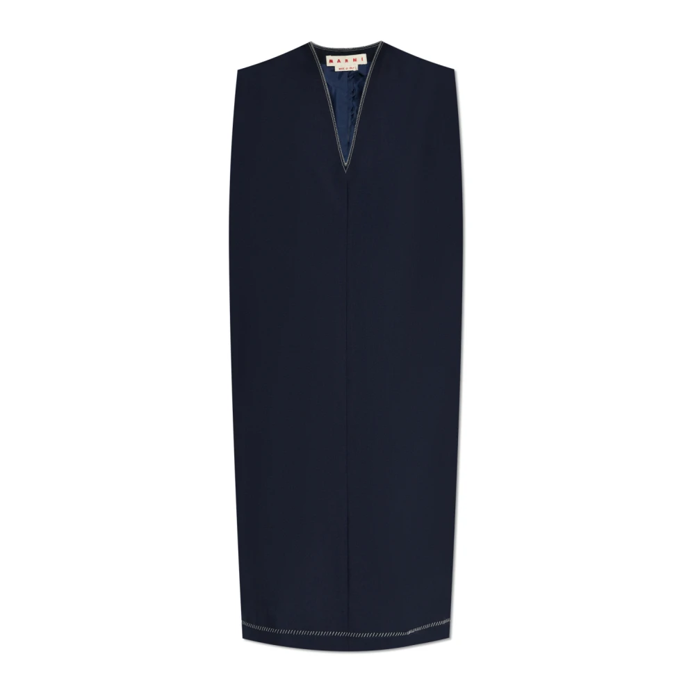 Marni Wollen Jurk Blue Dames