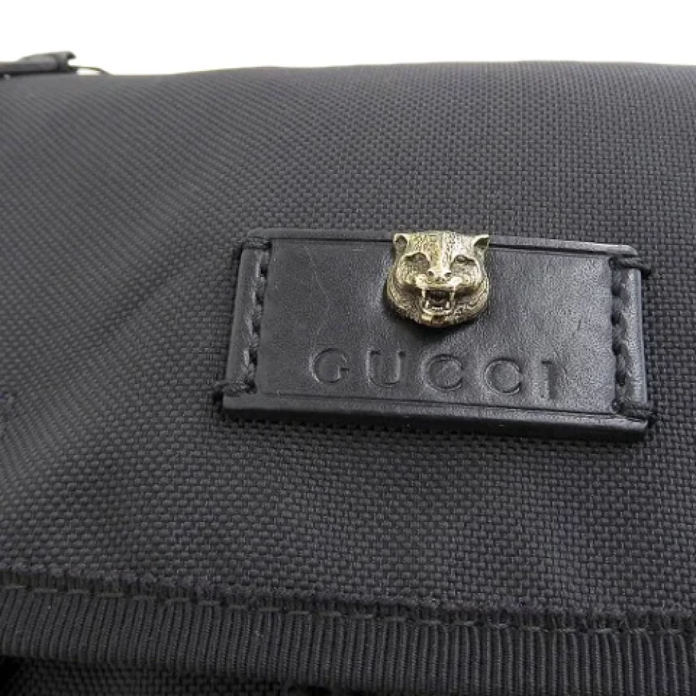 Gucci Vintage Pre-owned Canvas backpacks Black Dames