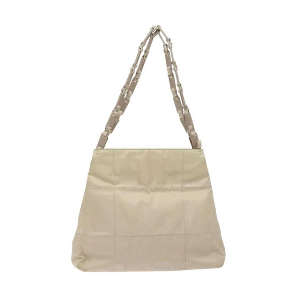 Prada Vintage Women's Beige Vintage Tote Bags, One Size, Pre-Owned Vintage Quilted Shoulder Bag
