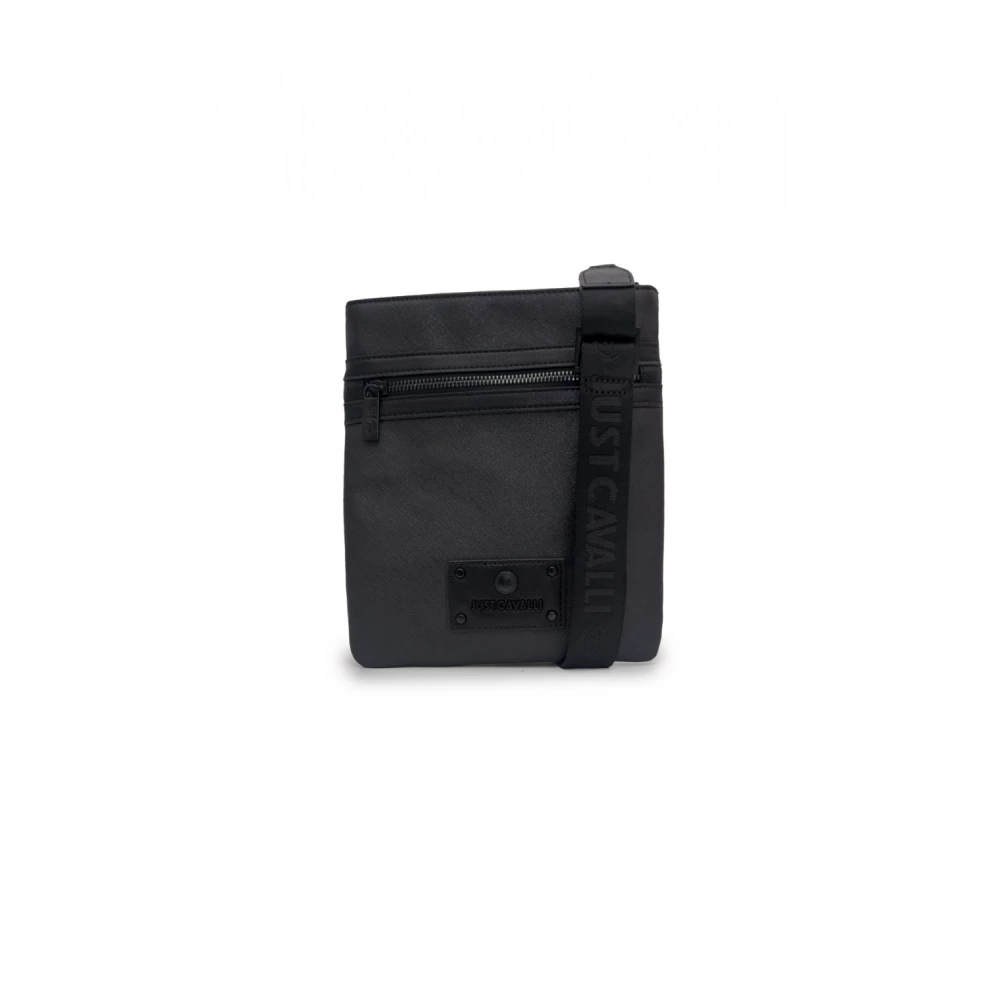 Just Cavalli Zwarte Polyester Schoudertas Model 77Qa4B33 Black Heren