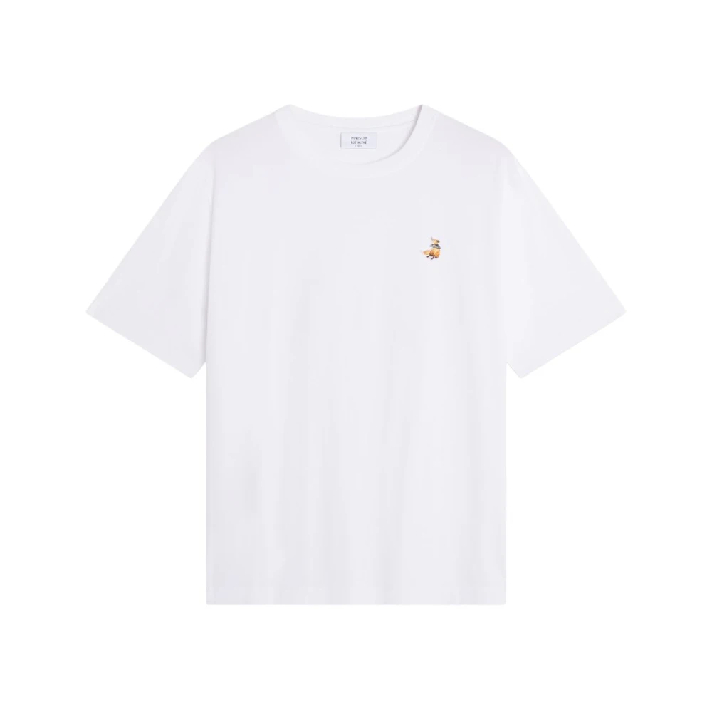 Maison Kitsuné Men's White T-Shirts, 2XL, Dreaming Fox T-Shirt