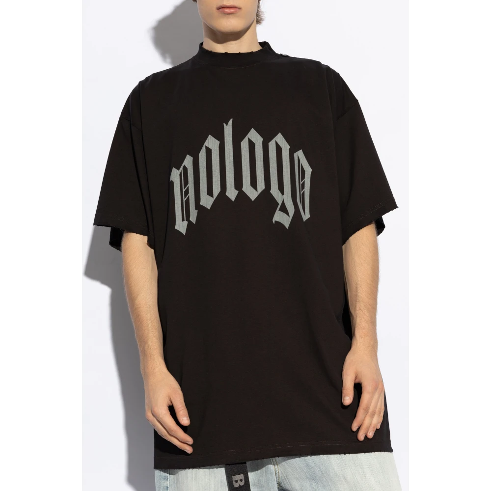 Balenciaga T-shirt met Print Black Heren