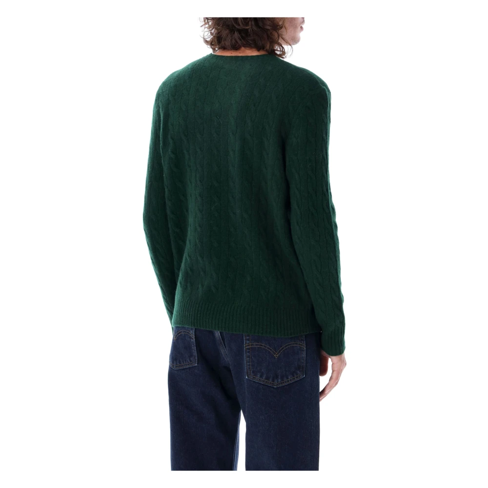 Ralph Lauren Kabel Gebreide Trui Green Heren