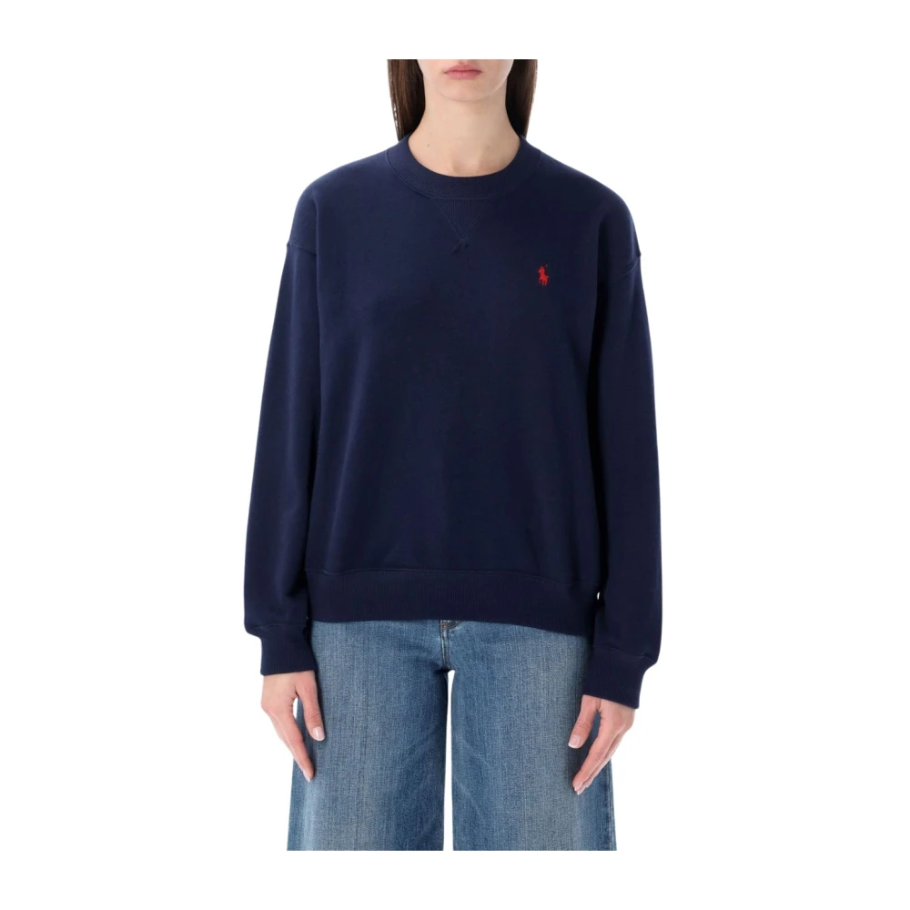 Polo Ralph Lauren Women's Blue Sweatshirts, L, Crewneck Sweatshirt