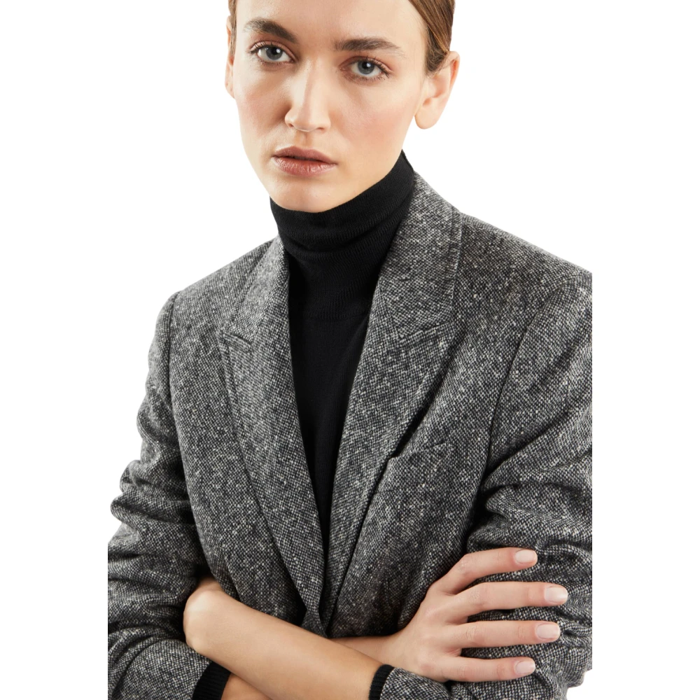 Fay Grijze Wol Knoopjasje Gray Dames