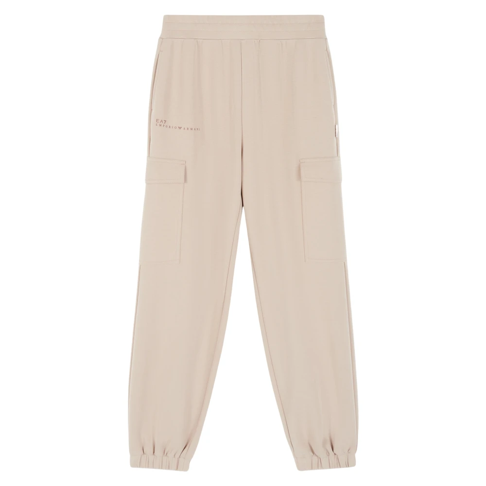 Emporio Armani Ea7 Boys Beige Sweatpants, 4 Y, Cargo Trousers