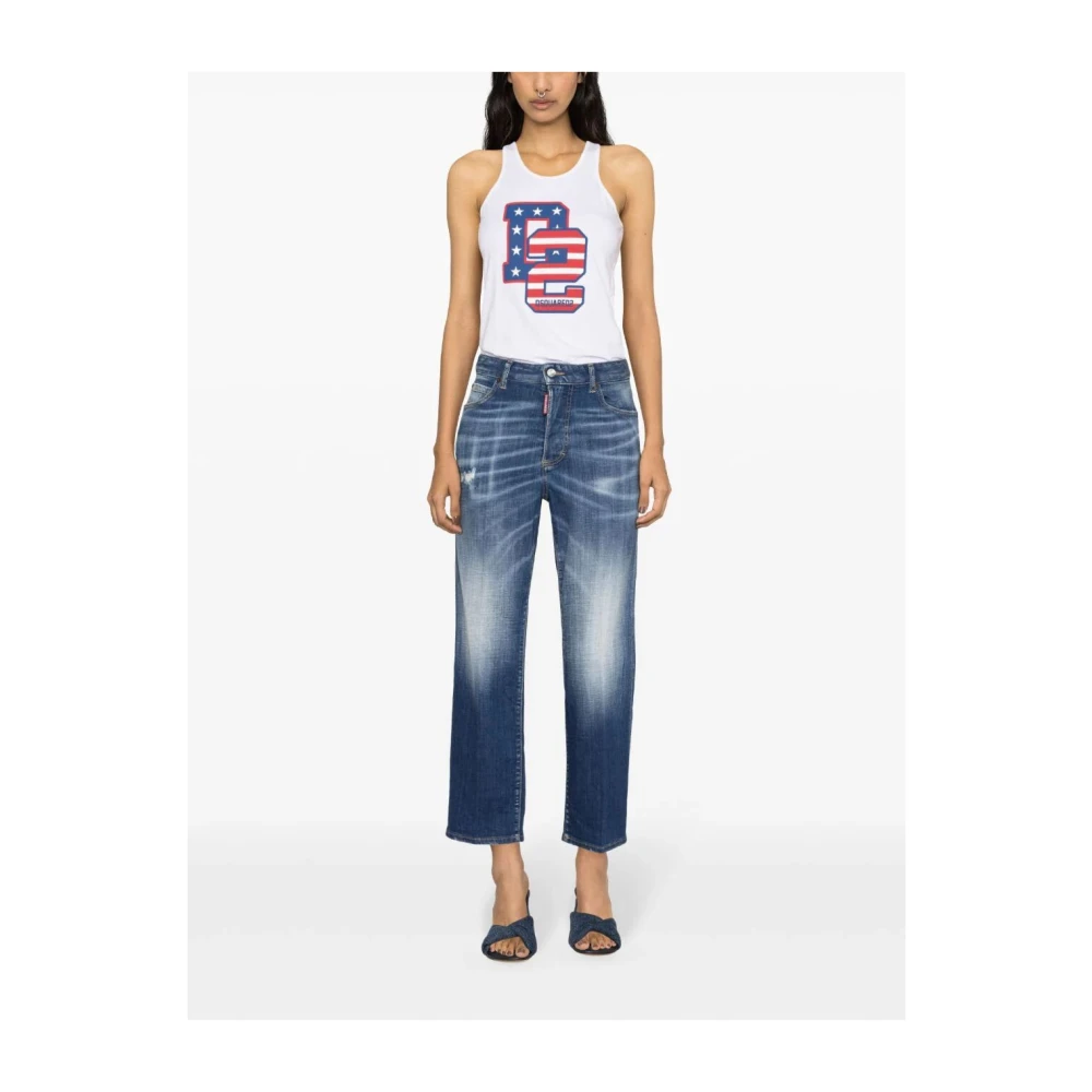 Dsquared2 Cropped Jeans Blue Dames