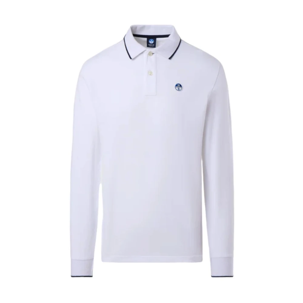 North Sails Lange Mouw Polo Shirt White Heren