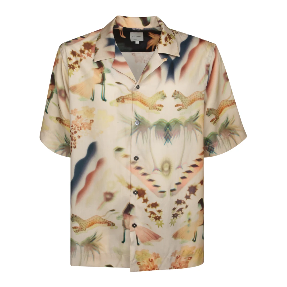 PS By Paul Smith Exotisch Print Korte Mouw Shirt Multicolor Heren