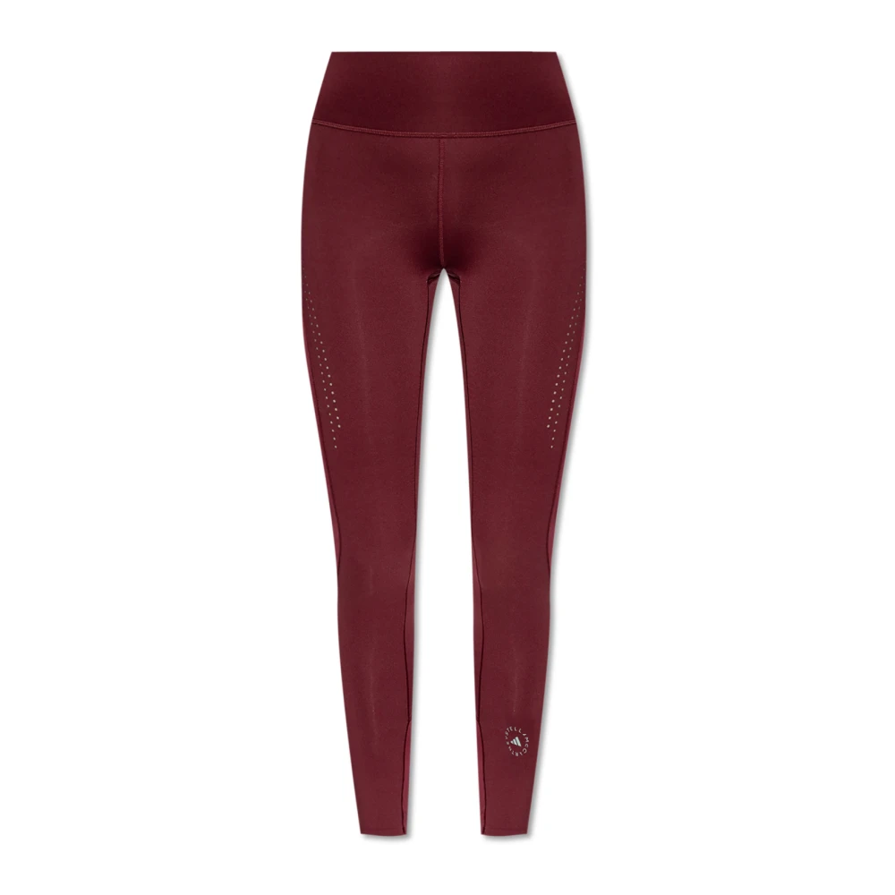 Adidas by Stella McCartney Träningsleggings med logotyp Red, Dam