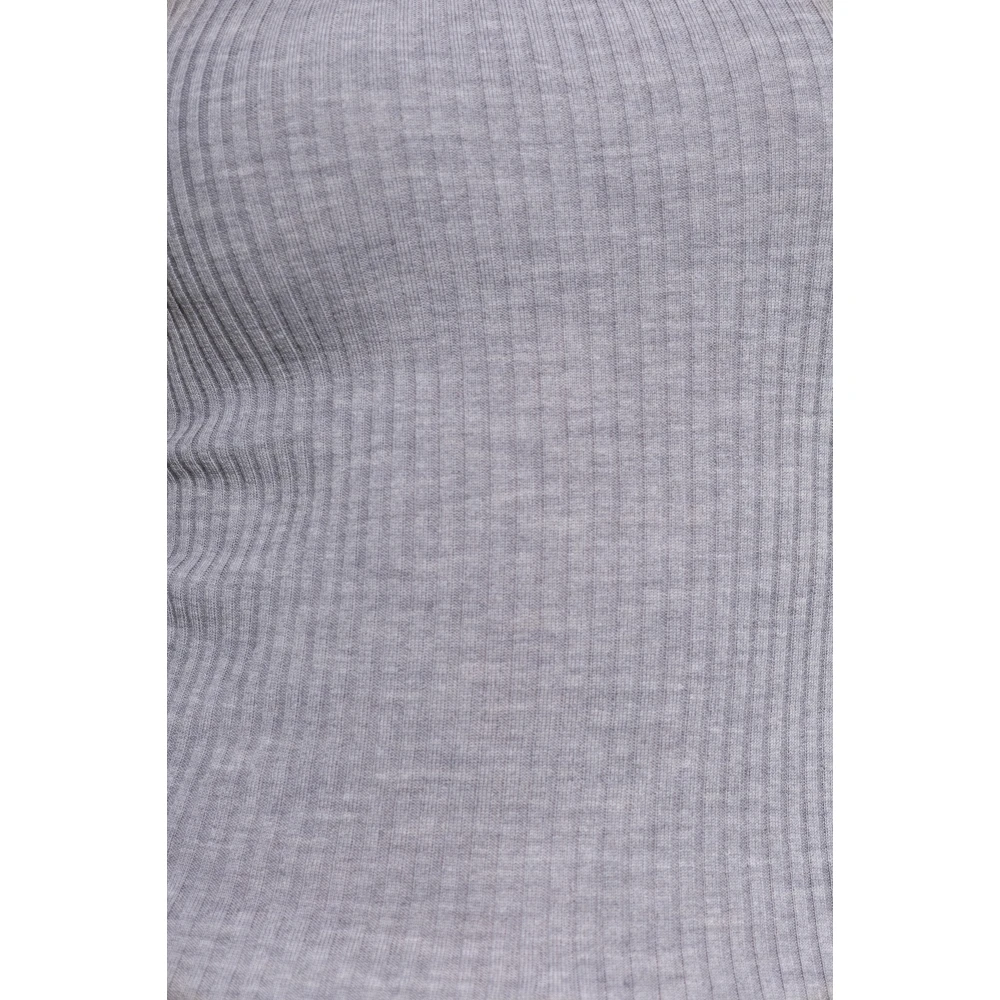 Theory Geribbelde mouwloze top Gray Dames
