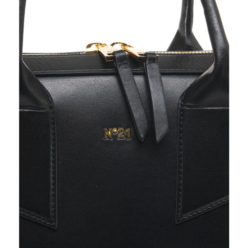 N21 Zwarte leren handtas Black Dames