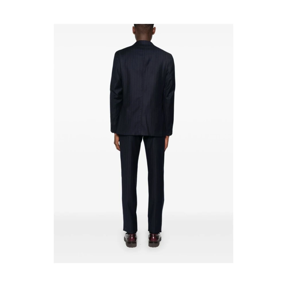 Gabo Napoli Navy Pinstripe Blazer en Broek Set Blue Heren