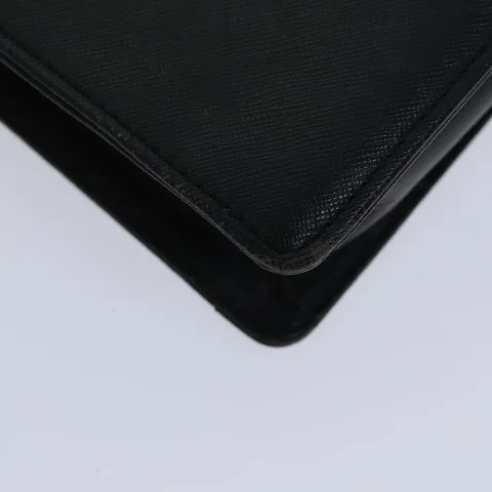 Burberry Vintage Pre-owned Leather clutches Black Dames