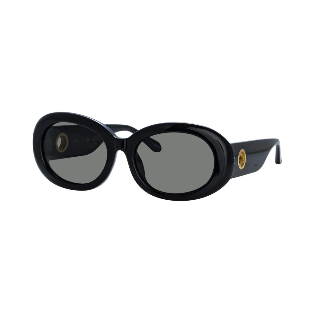 Linda Farrow Black Sunglasses, Female, 55 Mm, Lfl1462 C1 Sun Sunglasses