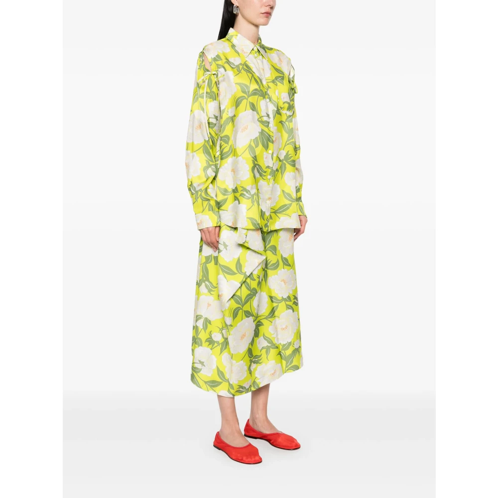 Kenzo Groene Shirt met Open-Schouders Green Dames