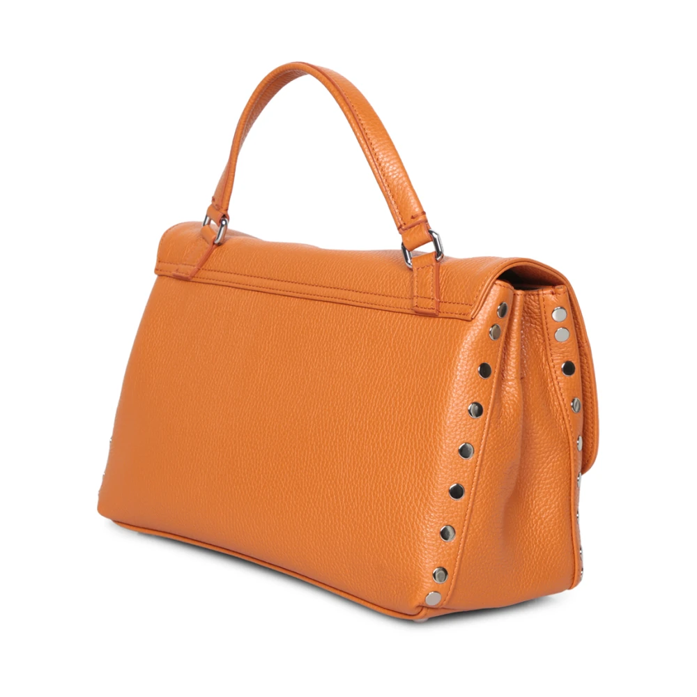 Zanellato Oranje Leren Flap Tas Orange Dames