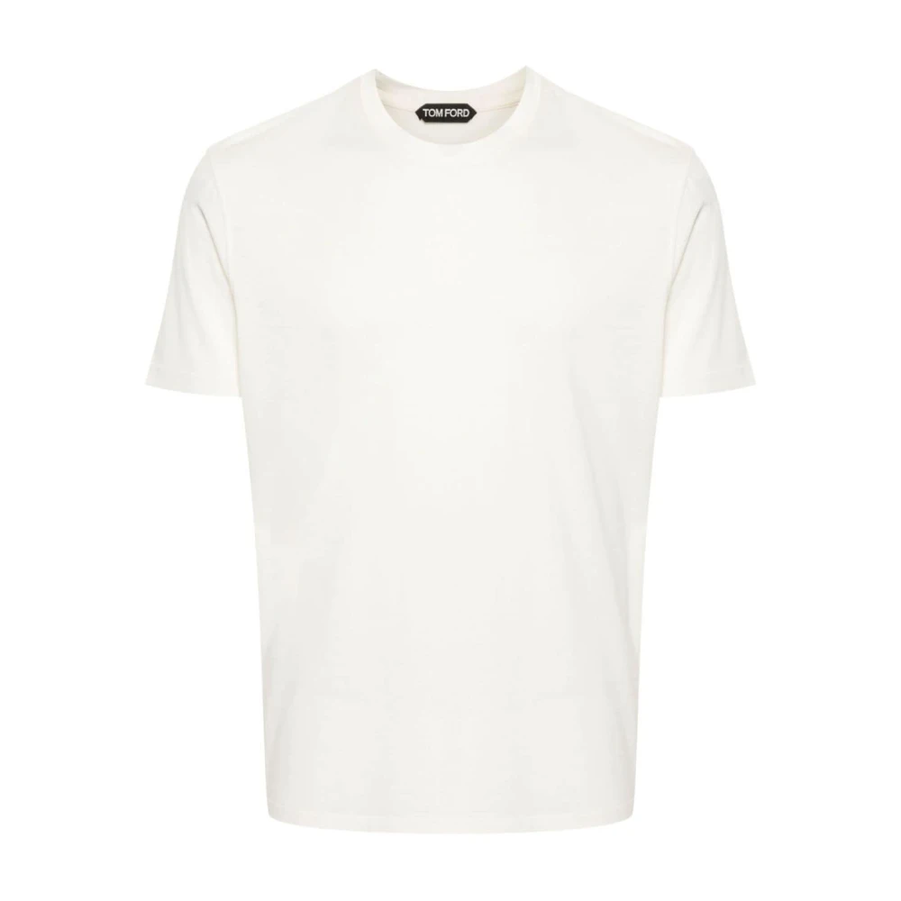 Tom Ford Witte Lyocell-Katoen T-shirts White Heren