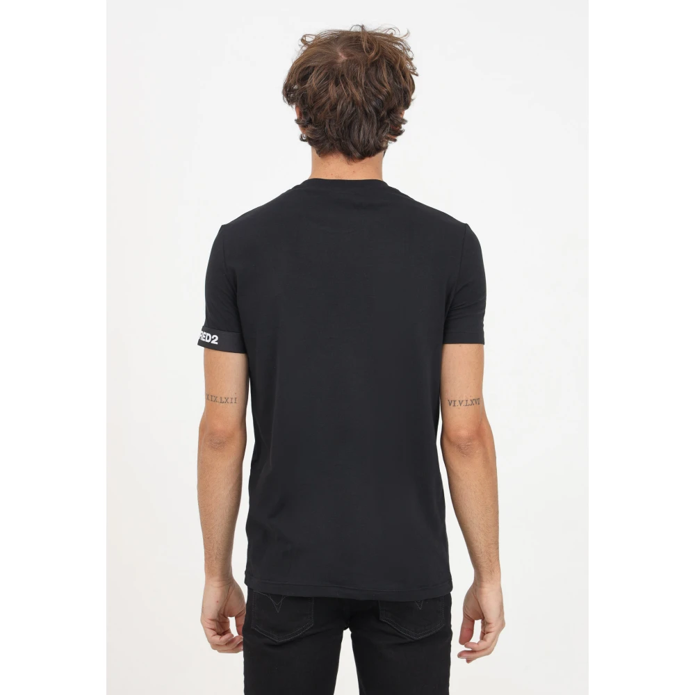 Dsquared2 Zwart T-shirt met logoband Black Heren
