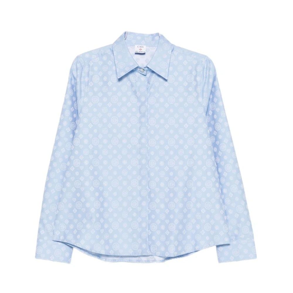 Casablanca Women's Blue Flared T-Shirt - Shirts - M - Blouses & Shirts