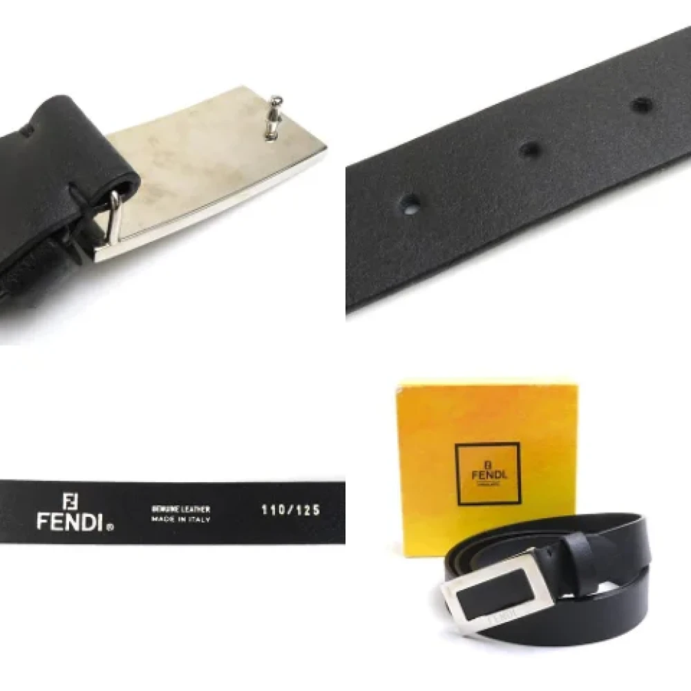 Fendi Vintage Pre-owned Leather belts Black Heren
