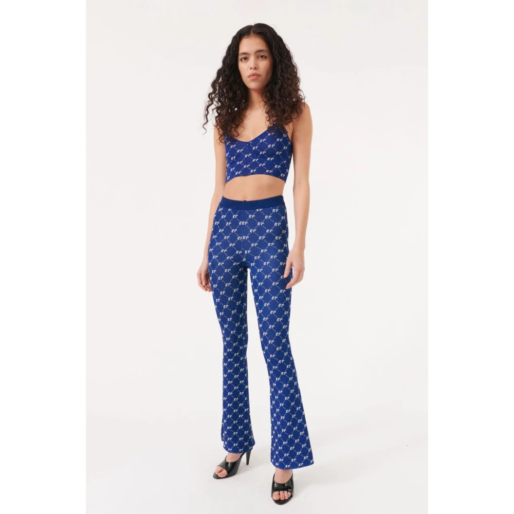 BAUM UND PFERDGARTEN Harlequin Crop Top Blue Dames