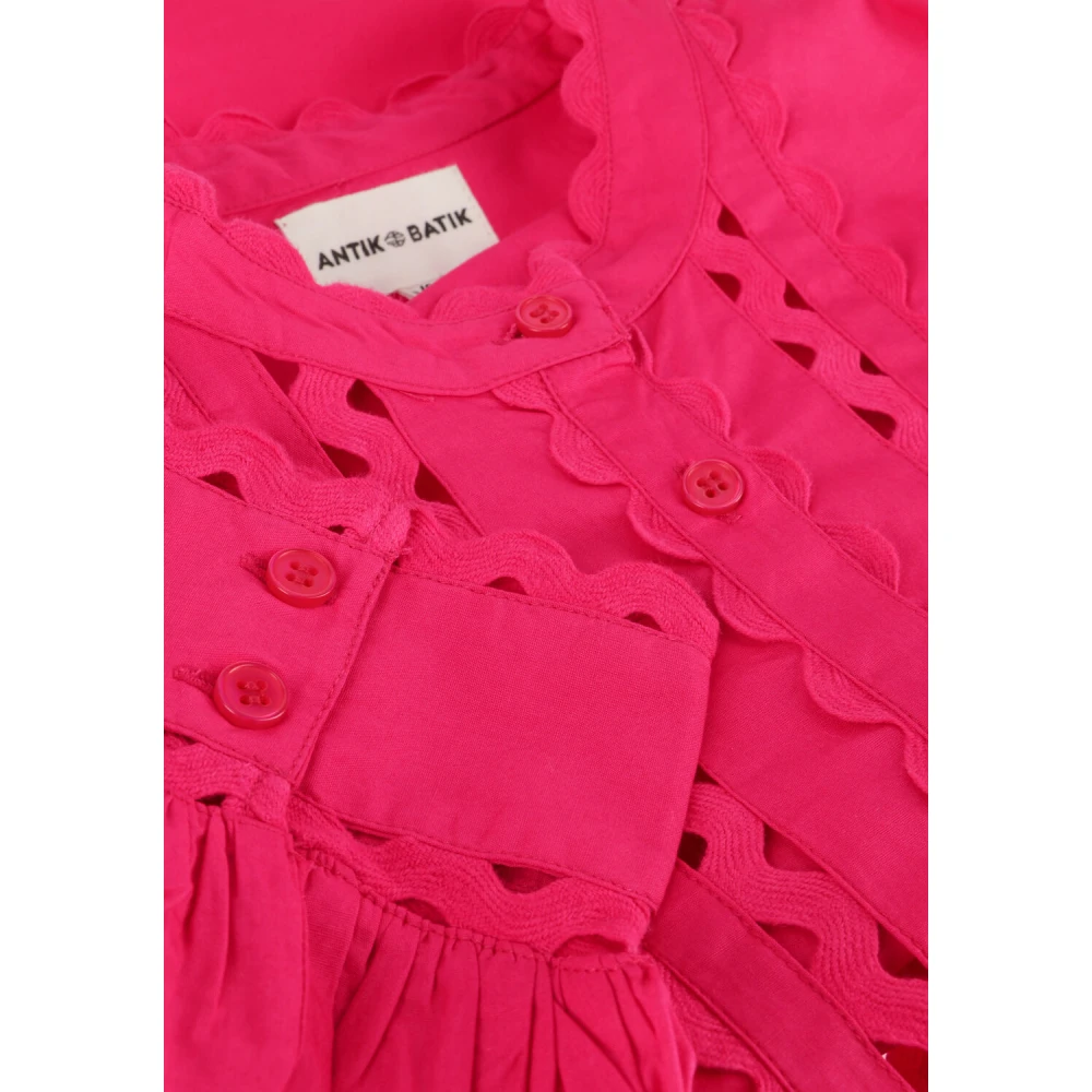 Antik batik Fuchsia Broderie Blouse Pink Dames